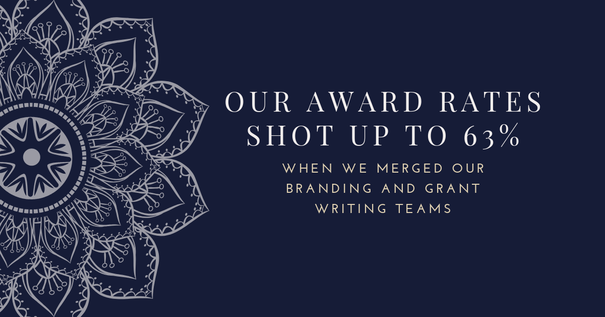 When We Merged Our Branding and Grant Writing Teams, Our Award Rates Shot Up to 63%